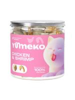 YUMEKO лакомство сублимированное для кошек. Ассорти из куриного филе и креветок.