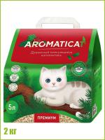 Наполнитель "AromatiCat" 5л. древесный комкующийся PREMIUM
