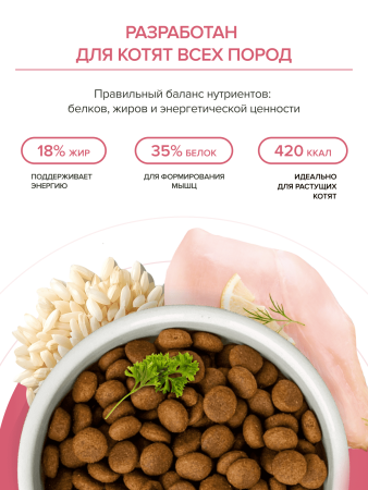 DOCTRINE сухой корм для котят всех пород с индейкой и рисом