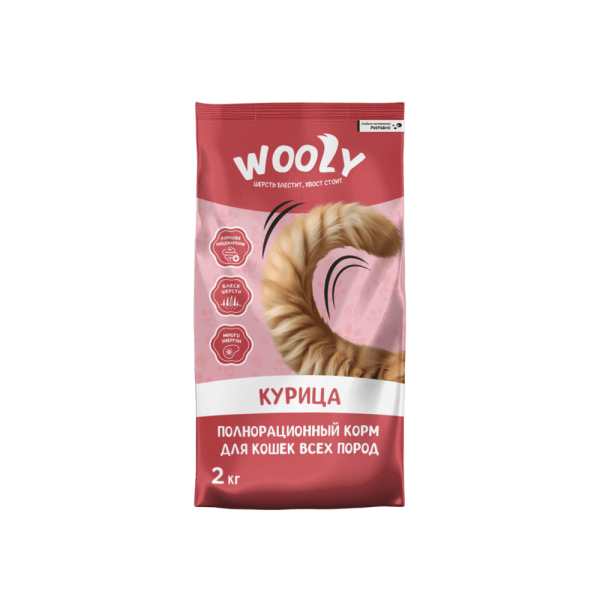 WOOLY сухой корм для взрослых кошек с курицей WOOLY сухой корм для взрослых кошек с курицей