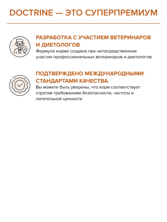 DOCTRINE сухой корм для взрослых собак всех пород с индейкой и рисом