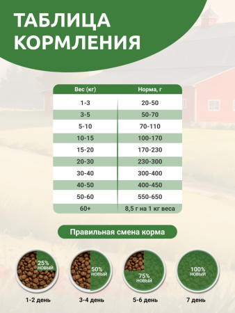 STATERA Полнорационный сухой корм для взрослых собак всех пород с индейкой и гречкой