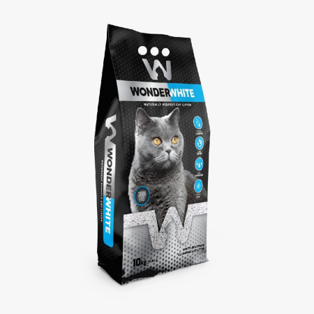 Наполнитель Wonder White комкующийся c активированным углем без ароматизатора