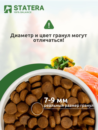 STATERA сухой корм для стерилизованных кошек и кастрированных котов с лососем
