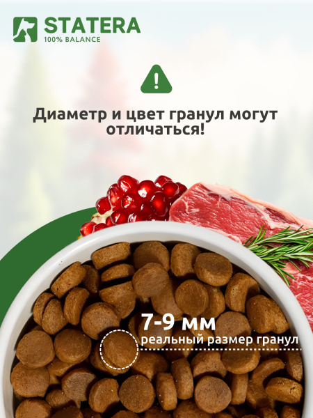 STATERA сухой корм для взрослых кошек и котов с говядиной