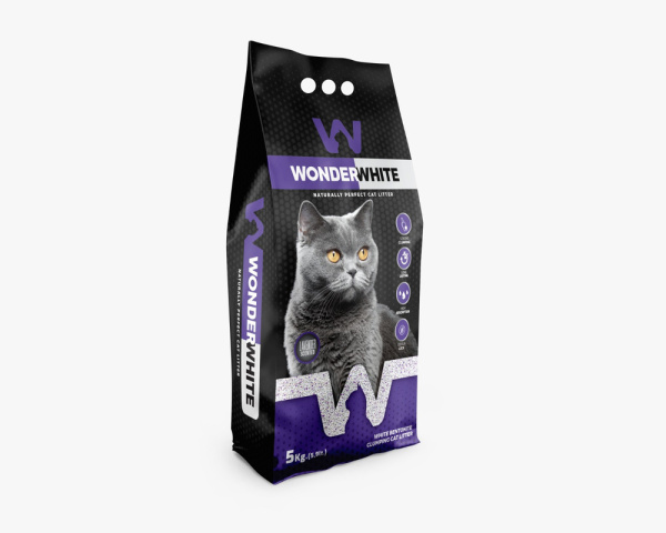 Наполнитель Wonder White Lavender комкующийся c ароматом лаванды