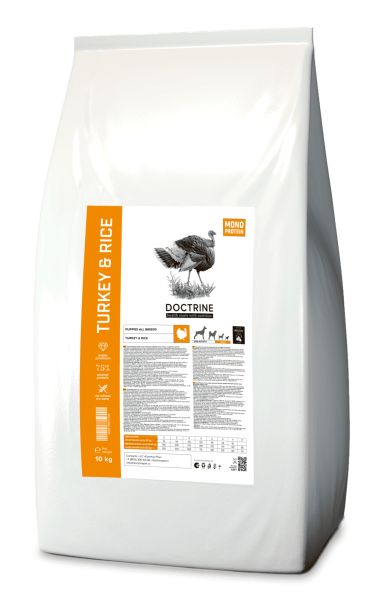 DOCTRINE сухой корм для щенков всех пород с индейкой и рисом