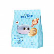 PETMI Полнорационный безглютеновый корм для взрослых кошек со свежим мясом 80%