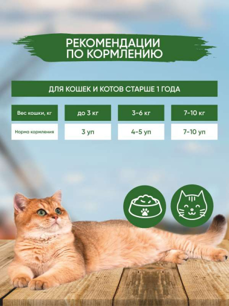 STATERA влажный корм для взрослых кошек с белой рыбой в соусе 