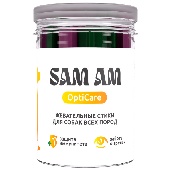 SAM AM «OptiCare» жевательные стики для собак всех пород для зрения и иммунитета SAM AM «OptiCare» жевательные стики для собак всех пород для зрения и иммунитета
