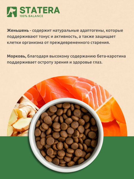 STATERA сухой корм для взрослых собак всех пород с лососем STATERA сухой корм для взрослых собак всех пород с лососем