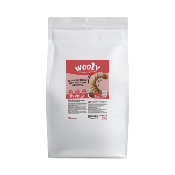 WOOLY сухой корм для взрослых кошек с курицей
