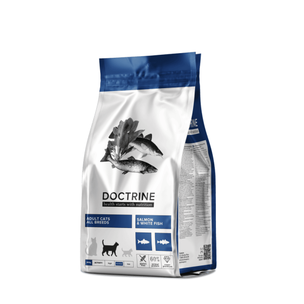 DOCTRINE сухой корм для взрослых кошек с лососем и белой рыбой DOCTRINE сухой корм для взрослых кошек с лососем и белой рыбой