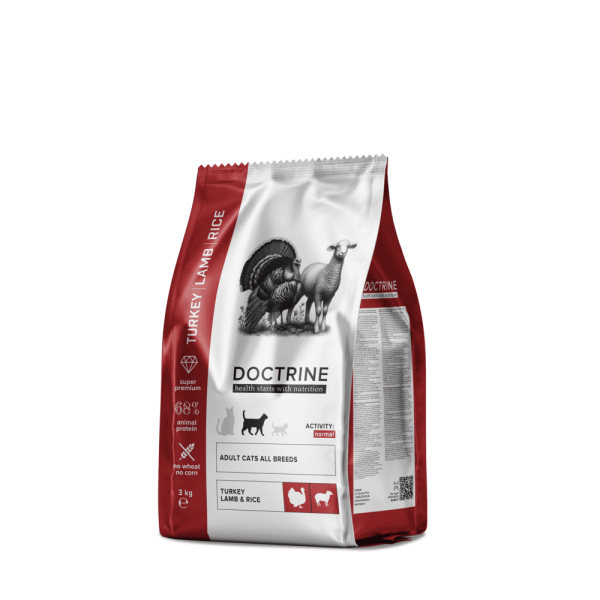 DOCTRINE сухой корм для взрослых кошек и котов с индейкой, ягненком и рисом