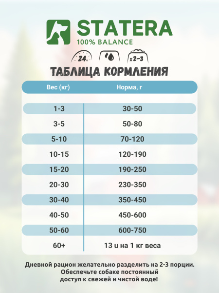 STATERA сухой корм для взрослых собак всех пород с лососем STATERA сухой корм для взрослых собак всех пород с лососем