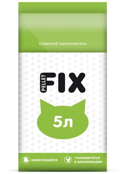 Наполнитель FIX травяной комкующийся Наполнитель FIX травяной комкующийся
