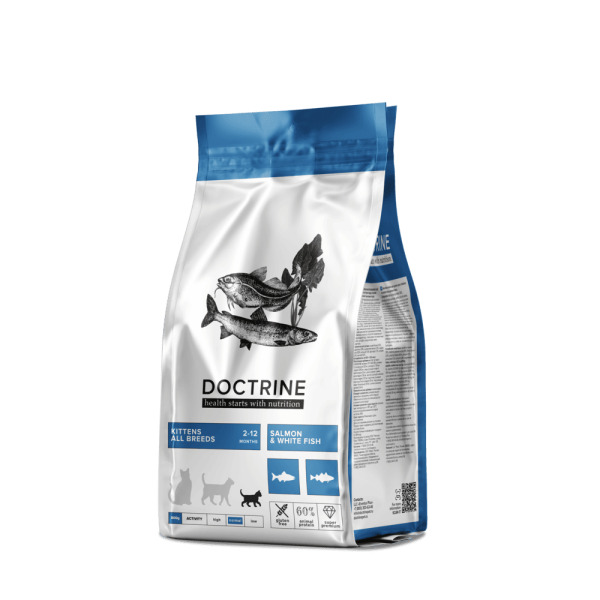 DOCTRINE сухой корм для котят с лососем и белой рыбой