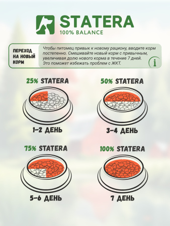 STATERA сухой корм для взрослых собак всех пород с лососем