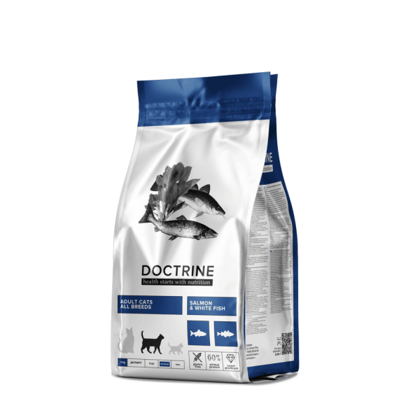 DOCTRINE сухой корм для взрослых кошек с лососем и белой рыбой