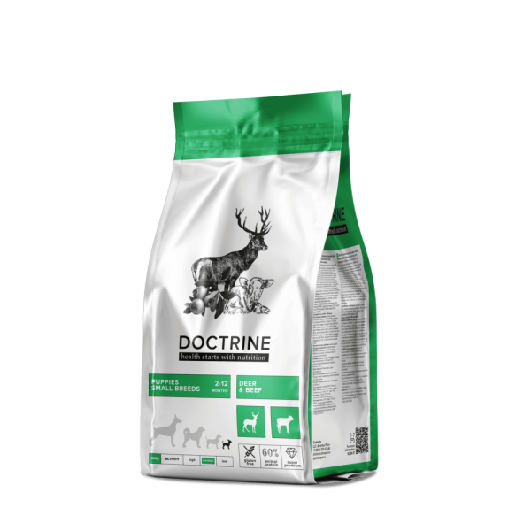 DOCTRINE сухой корм для щенков мелких пород с телятиной и олениной DOCTRINE сухой корм для щенков мелких пород с телятиной и олениной